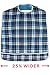 Shorewood Medical Adult Bib for Eating, Waterproof Clothing Protector with Crumb Catcher. Machine Washable, (Blue Plaid -Wide)