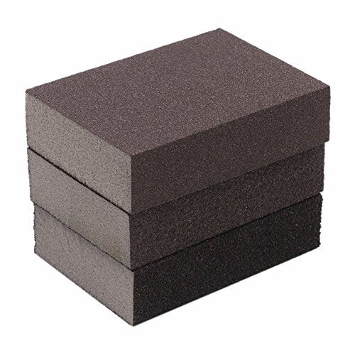 3pcs Polishing Sanding Sponge Block Pad Set Sandpaper Assorted Grit 100 180 320
