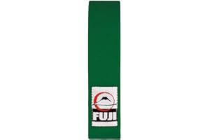 Fuji Solid Rank Karate Judo TKD Belts - Premium Cotton Belt with Durable Stitching - Ideal for Mixed Martial Arts (Green, 6)