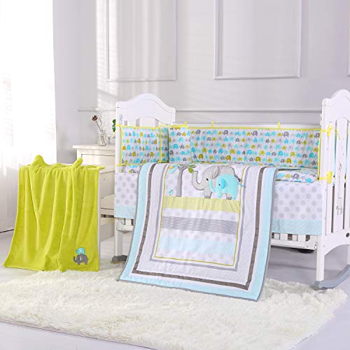 Wowelife Elephant Baby Crib Bedding Set Blue Ghana Ubuy
