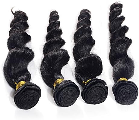 Indian Human Hair Loose Wave 4 Bundles Mixed Length 16 18 20 22 Inch Real Human Hair Real Human Hair by Nino Hair