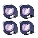 Oozmas Compatible Label Tape Replacement for Dymo Plastic Tape Clear Letratag Refills 12mm x 4m Tape 16952 for DYMO LetraTag Label Maker LT100H LT100T Plus, 4-Pack