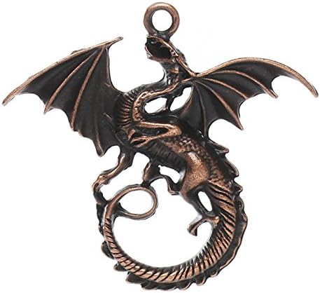 Best Wing Jewelry "Dragon" Antique-Copper-Tone Charm Pendant for Jewelry Making (1 Pc)