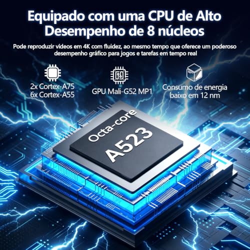 Tablet Xixaomiro S11 Pad 10.1" Android 15, 256GB ROM + 20GB RAM, Tela 120Hz, Octa-Core, Câmera 13MP + 5MP, Bateria 8000mAh, Kit com Teclado, Mouse e Caneta Stylus para Trabalho e Estudos (Azul)