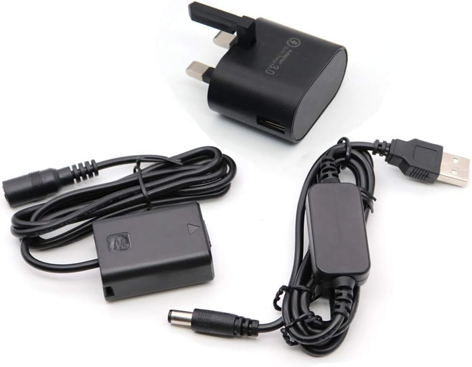 5V-8.4V AC-PW20 USB Cable QC3.0 USB Adapter NP-FW50 DC Coupler for Sony NEX3 NEX 5 7 SLT-A33 A55 SLT-A35 a7S a7k a7II a7R a7RII a37 a5100 A6000 A6300 A6500 A7000