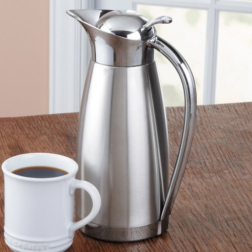Oggi Clarisa Satin Finish Stainless Steel 54 Ounce Thermal Vacuum Carafe