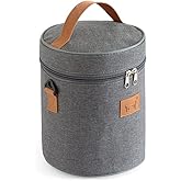 XINSHUN Adult Lunch Bag Tote,Reusable Tote Insulated Lunch Bags,Neutral Thermal Cooler Bag Ideal for Work, Picnic -Cylinder(Grey)