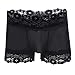 YiZYiF Sexy Men's Underwear Open Front Crotchless Lace Boxer Briefs (X-Large(Waistline 28.0-40.0