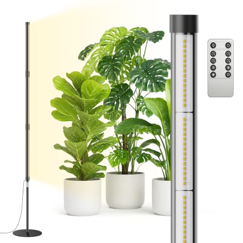 SGLEDs 55W Full Spectrum Floor Grow Light for Indoor Plants, Remote Timer at Amazon