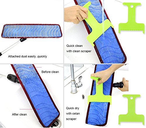 image for JoicyCo Microfiber Mop Pads Floor Mop Wet and Dry Washable 18