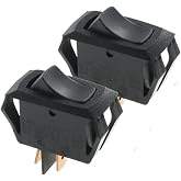 Carling Technologies Curvette Rocker Switch RA901-RB-B-0-N | SPST ON-None-Off | 10A 250VAC / 16A 125VAC | Pack of 2