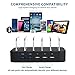 Marstree 5 Port Charging Station Cell Phone Charging Hub Charger Dock Station Organizer Quick Charge Multi Phone Desktop Charging Station for Multiple Devices iPhone Ipad Kindle Tablet