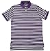 Polo Ralph Lauren Men's Pony Logo Striped Interlock Polo Shirt (L, Plum Candy/MC Pony)