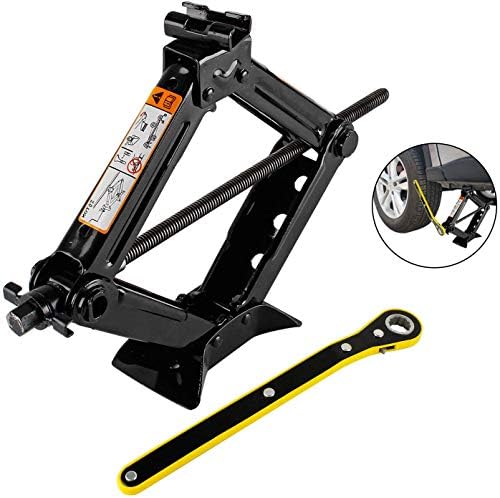 LOOMBNB Scissor Jack 2T Car Scissor Jack with Hand Crank Portable RV Stabilizers for Sedan and Coupe
