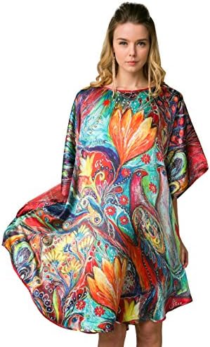 iF Silk 100% Pure Silk Nightgowns Batwing Sleeved Classic Nightwear Sleepwear Pajama Perfect (Fantasy 2)