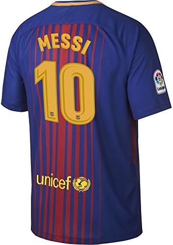 Lionel Messi #10 Barcelona Season 2017-2018 Home Soccer Jersey Mens Color Royal Size L