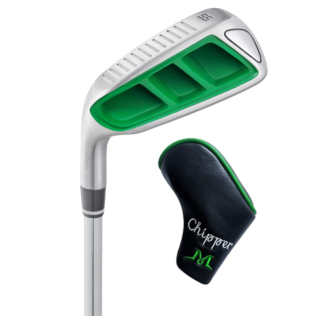 MAZEL Golf Chipper Club for Men,Golf Wedge 35,45,55,60 Degree,Right & Left Handed 35 Inch (Green, Stainless Steel, Regular, 55, Degrees, Left)