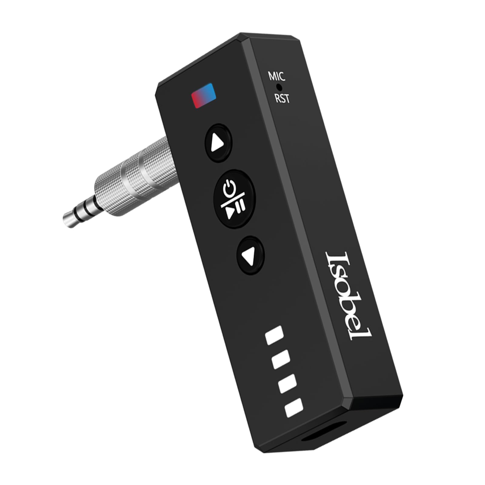 Photo 1 of Isobel Bluetooth 5.4 Transmitter Receiver, 3 in 1 Portable Wireless Bluetooth Audio Adapter to Any 3.5mm AUX Jack for TV PC Car Airplanes Boats Home Stereo Gym with Micphone, TF Card Fast Playback MP3