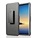 Galaxy Note 8 Case, Telegaming [5 functions in 1] Magnetic Suction Heavy Duty Shock Absorption Armor Case With Ring Kickstand Belt Swivel Clip Holster Cover For Samsung Galaxy Note 8 Black
