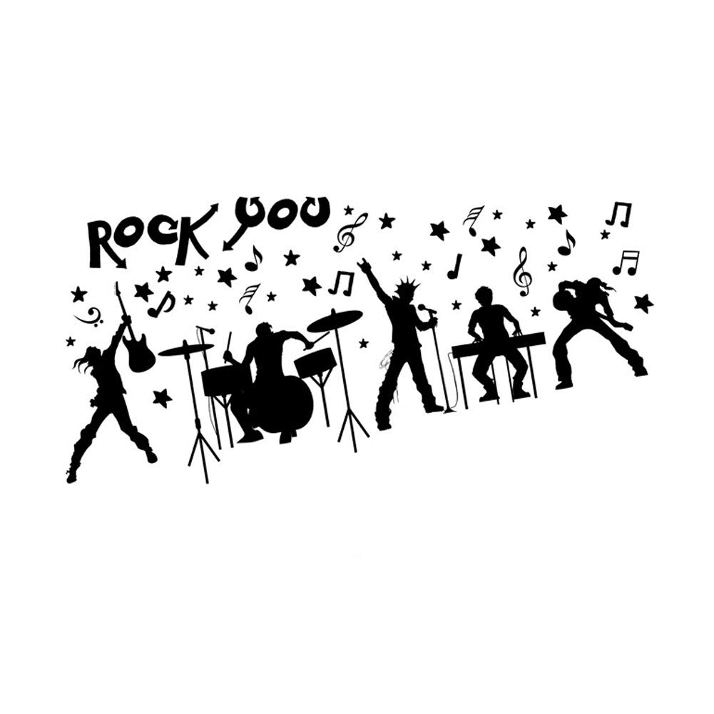 Rock You Band Music Guitar Wall Sticker