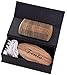 Fento Boar Bristle Beard Brush and Beard Comb Set - For Men Beard and Mustache, Thick & Thin Teeth Sandal Wood Comb, With Gift Box and Carrying Bag