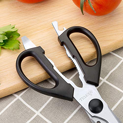 Soufull Heavy Duty Multi Purpose Kitchen Scissors for Chicken,Poultry,Meat-Come-Apart Sharp Shears