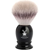 M&Uuml;HLE Classic Silvertip Badger Fiber Brush | High-Grade Black Resin Handle | Luxury Shave Accessory for Men