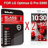 LG Optimus G Pro E980 Glass Screen Protector, (F240 E985)[2 Pack] AnoKe [Lifetime Warranty](0.3mm 9H 2.5D) Best Tempered Glass Screen Protector Film Shield Guard For LG F240 E985 Glass - 2-Pack