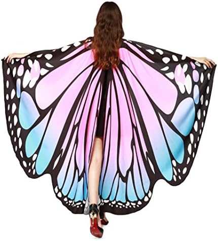 OYSOHE Party Butterfly Shawl, Women Butterfly Wings Dance Shawl Scarves Ladies Nymph Pixie Poncho Costume Party Photo Cosplay Accessory