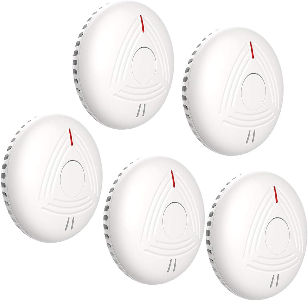 AirRadio AJ-762-R Wireless Connectable smoke alarm,Battery Powered Wireless Interlink 10 Year Life Fire Alarm, Wireless Interconnected Smoke Alarm Detector,apply to all homes in Scotland,5 PACK