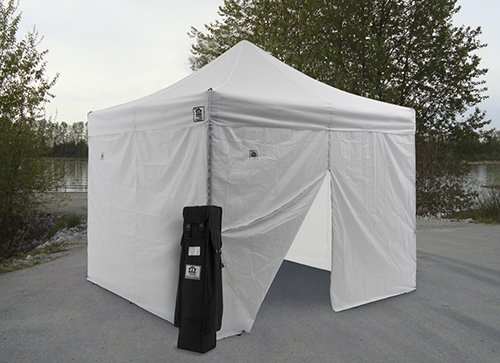 Impact Canopy 10 x 10 Canopy Pop Up Tent, Instant Outdoor Gazebo Shelter, Included Sidewalls and Weight Bags, Aluminum Frame, White - Thumbnail 2