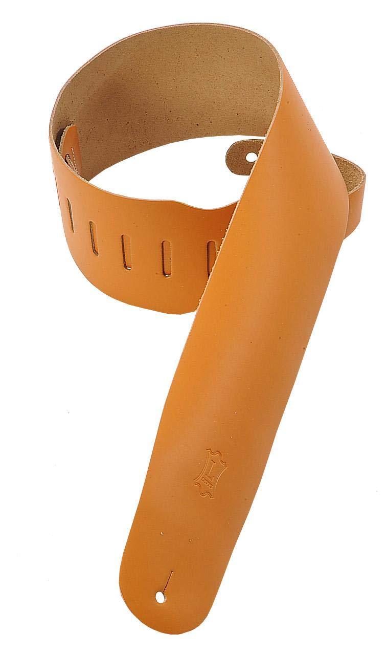 Levy's M4‐TAN 3.5-inch Leather Bass Guitar Strap ‐ Tan