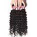 Nadula 8A Brazilian Deep Wave Hair 1 Bundle Remy Virgin Human Hair Weave Extensions Natural Color (24inch)