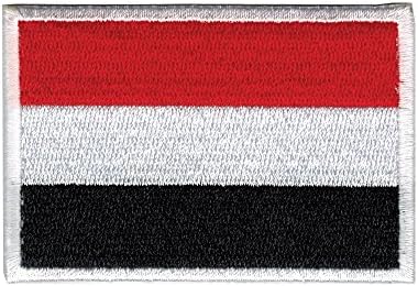 Yemen Flag 3 Inch Width Diy Embroidered Iron on / Sew on Patch #F034
