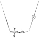 Yearace Cross Necklace 925 Sterling Silver Infinity Love of God Heart Cross Pendant Necklace Christian Gift for Women