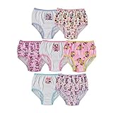 Disney Girls' Toddler Minnie Seven Pack Brief Underwear, Multi, 2T/3T