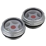 BQLZR Silver Tone 26mm Dia G3/4 Male Threaded Metal Air Compressor Oil Level Sight Glass Window Pack of 2