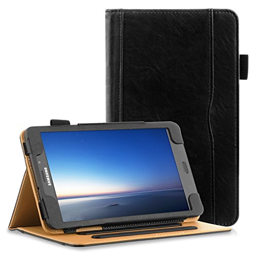 Samsung Galaxy Tab A 8.0 2017 Case, Slim Fit Folio Stand Multi-Angle Viewing Leather Protective Sleeve Cover with Pencil Holder for New Samsung Galaxy Tab A 8.0 inch 2017 / SM-T380NZSEXAR, black