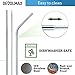 Set of 8 Stainless Steel Drinking Metal Straws 8.5