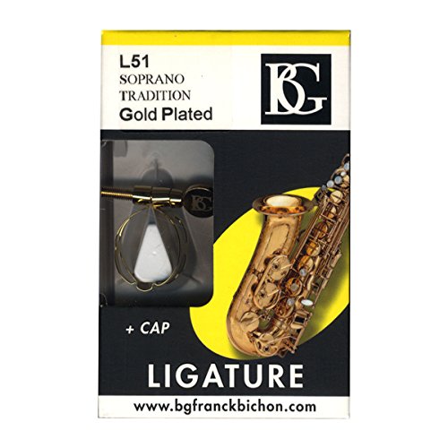 BG L51 Tradition 24K Gold-Plated Soprano Saxophone Ligature