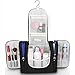 HOMIEHOME Hanging Travel Toiletry Bag, 5 Space Waterproof Toiletry Kit For Men & Women (Black)