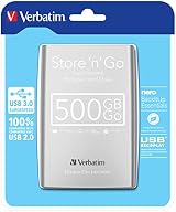 Verbatim Store n Go 500GB USB 3.0 Portable External Hard Drive Silver view 7