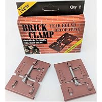 Brick Clamp Hook - Fastener - Holds up to 30 Pounds - Hang Decorations - Adjustable - Fits Bricks 2 3/8" to 3 1/4"- 2 Pack