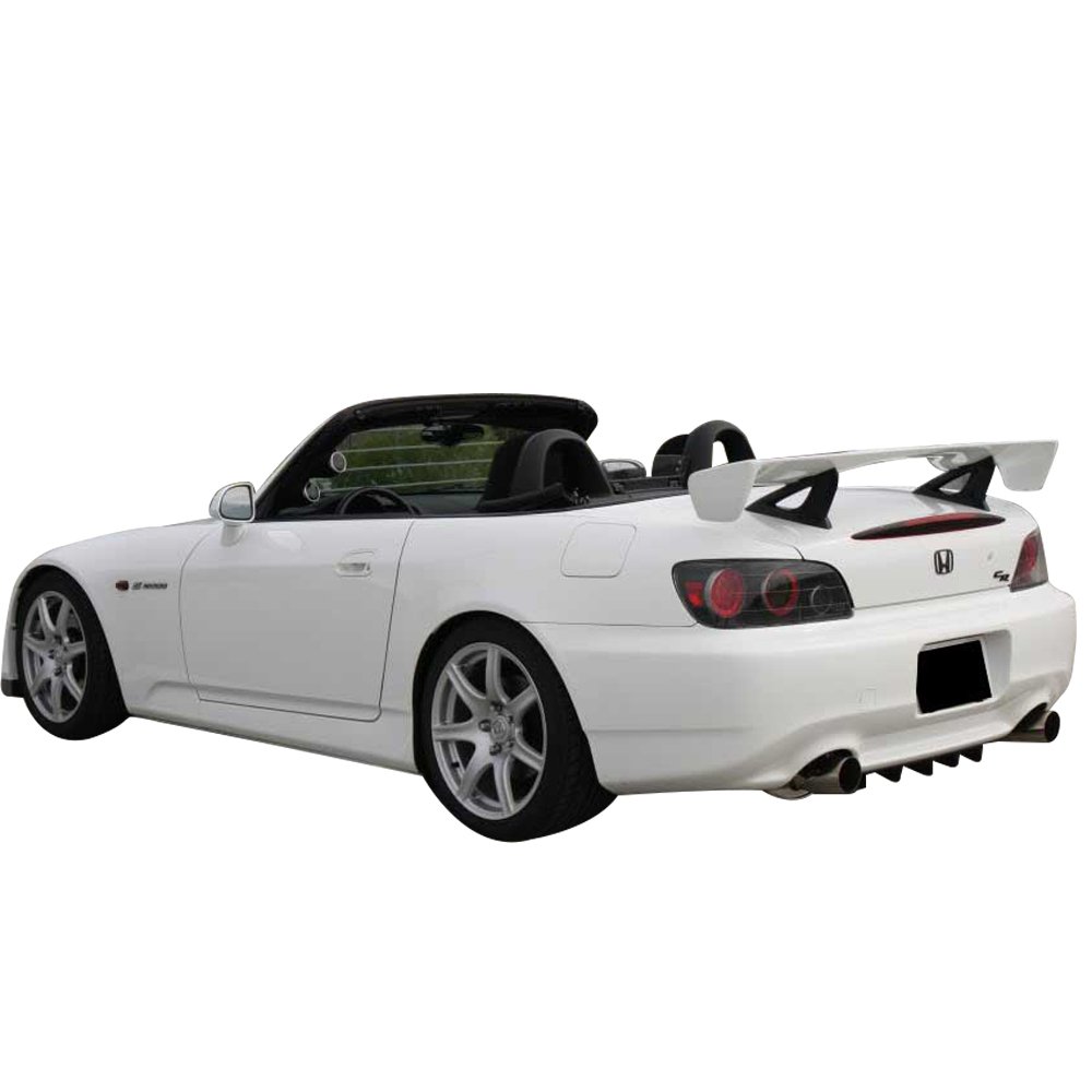 Rear Bumper Lip Diffuser Fits 2000-2009 Honda S2000 AP1 AP2 | V1 Style 23"  x6" Glossy Black ABS Aftermarket Replacement Parts Rear Splitter 5 Fin by  IKON ...