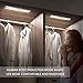 Rechargeable Motion Sensor Light Bar with Eye-Protection Design, LED Under Cabinet Lighting with Germany Osram Beads, Closet Light for Lighting Wardrobe,Pantry,Corridor,Wireless Light with Magnetic In
