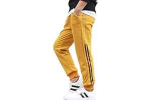 Rysly Cotton Jogger Pants Boys Sweatpants Classic Tapered Ankle Pants