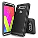Ringke Onyx Compatible with LG V20 Case Brushed Metal Design Flexible & Slim Dynamic Stroked Line Pattern Durable Anti Slip Impact Shock Absorbent Case for LG V 20 - Black