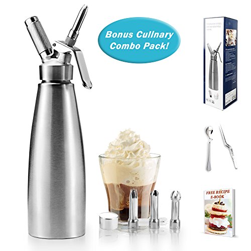 UPC 714744050206, ZOEMO Classic All Stainless Steel Whipped Cream Dispenser 500ML - Professional Cream Whipper - 1 Pint Large