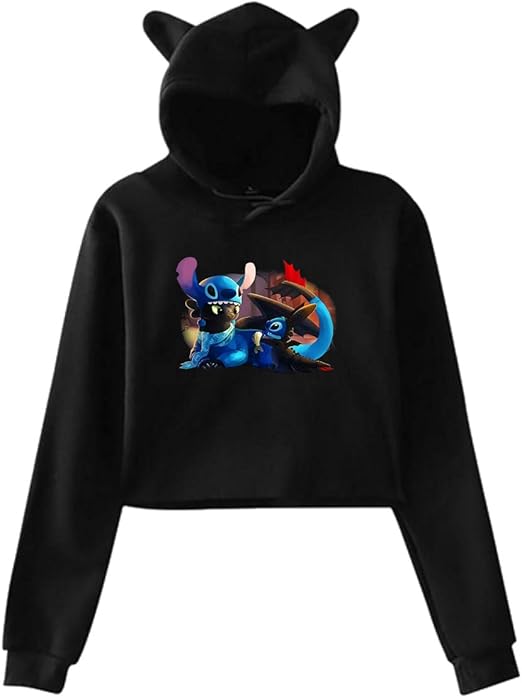 stitch hoodie with ears