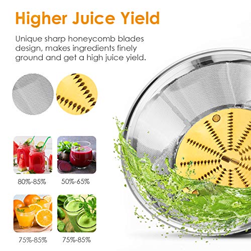 Juicer Extractor Picberm Wide Mouth Juicer Machines, 3 Speed Centrifugal Juicer for Fruit and Vegetable, Powerful Juicer with Plus Pulse Function, 800W/2000RPM, Easy to Clean & BPA Free, Black